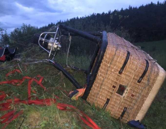 Видео падения воздушного шара в Махачкале