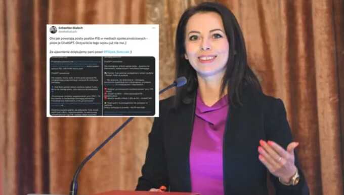 Депутат от партии «ПиС» случайно призналась, что использует ChatGPT для написания постов с критикой правительства Туска